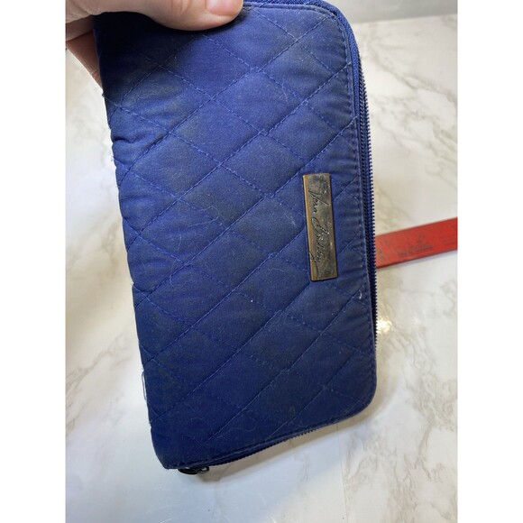 Vera Bradley Royal Blue Zip-Around Accordion Wallet - Picture 5 of 6